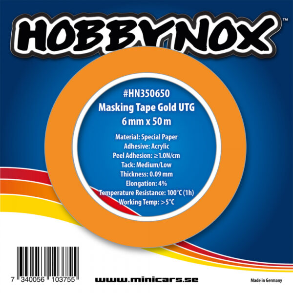 MASKING TAPE GOLD UTG 6MMX50M - Bilde 2