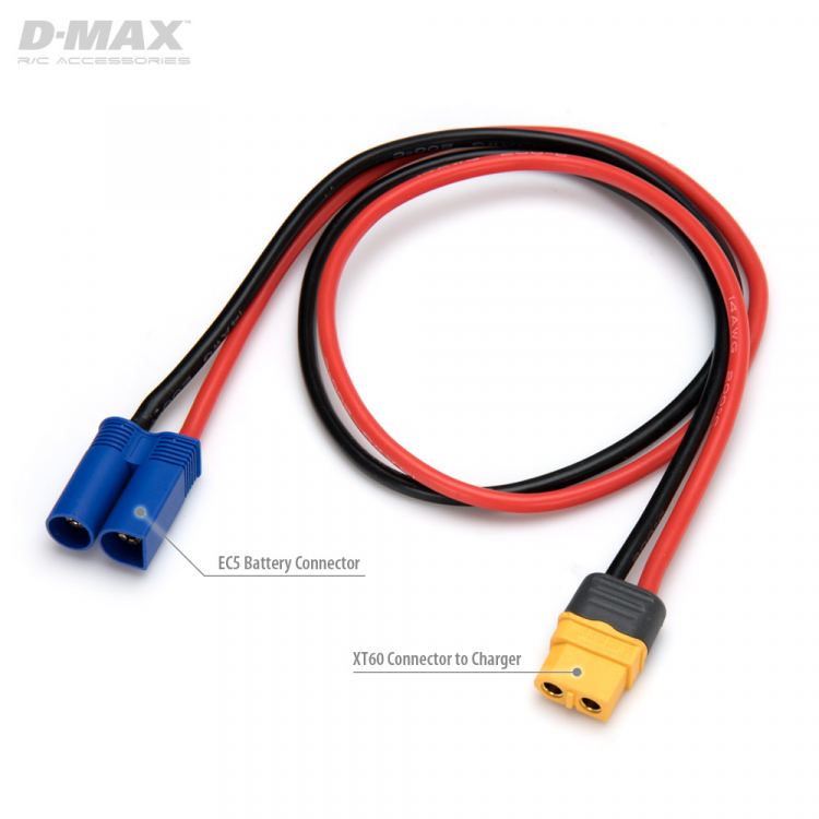 LADEKABEL EC-5 HANN TIL XT60 14AWG 20CM