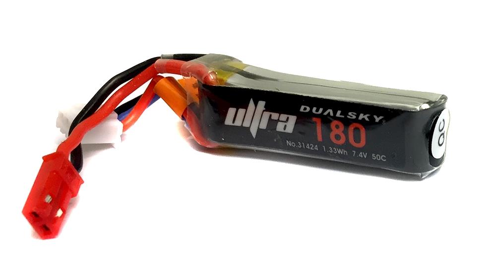 DUALSKY ULTRA LIPO BATTERI 2S 7,4V 180MAH 50C JST/BEC