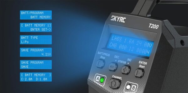 SKYRC T200 12/220V 2x100W COMPUTERLADER - Bilde 4