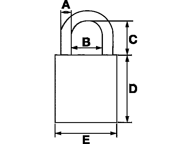 HENGELÅS KODE 158/50 C - ABUS