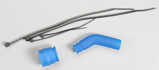 PIPE COUPLER BLUE/EXHAUST DEFLECTOR/TIES REVO - TRAXXAS