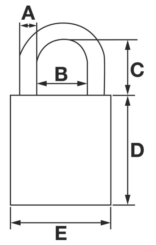 HENGELÅS 65/50HB80 LÅSN KA 6502 - ABUS - Bilde 2