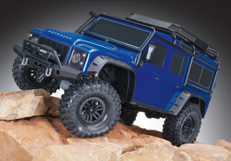 LAND ROVER DEFENDER SCALE & TRAIL 4WD BLÅ - TRAXXAS
