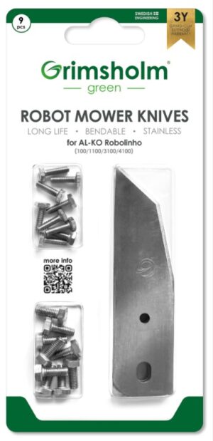 KNIVER ROBOT AL-KO ROBOLINHO (100,1000 m/fl) 9STK M/SKRUER GRIMSHOLM