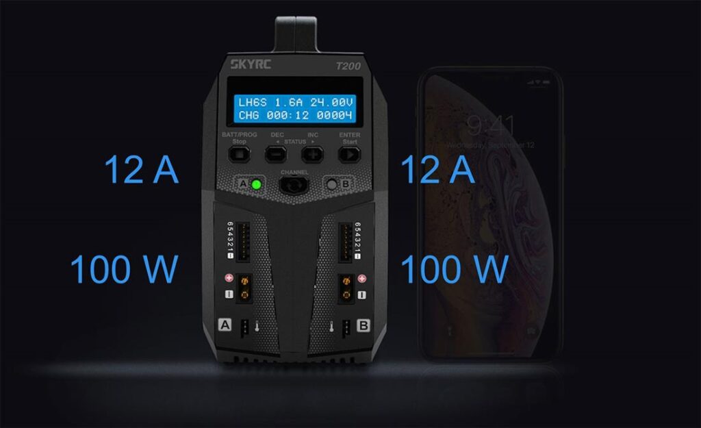 SKYRC T200 12/220V 2x100W COMPUTERLADER