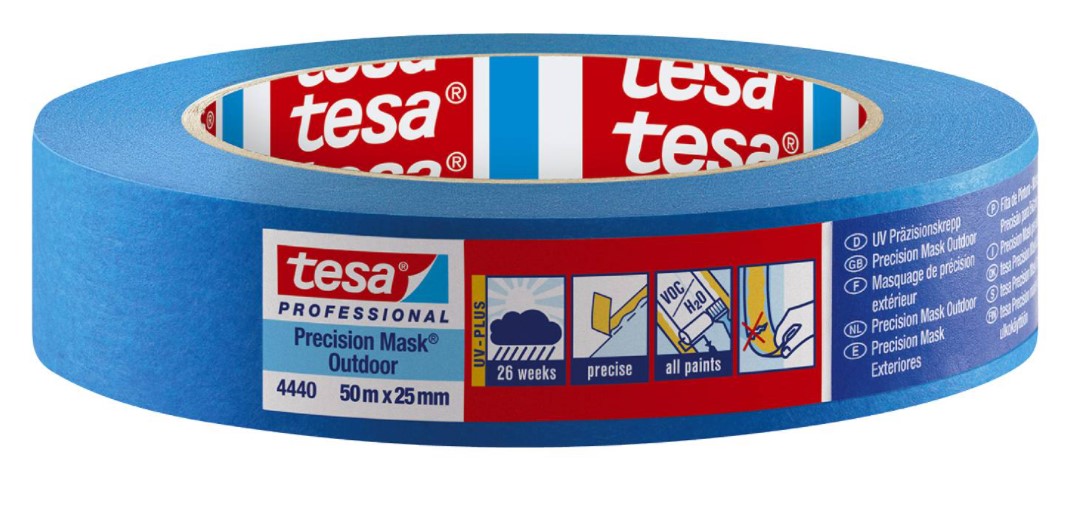MASKERINGSTAPE 25MM PRECISION UTENDØRS BLÅ 50M - TESA 4440 - Bilde 1
