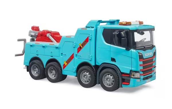 LEKETØY LASTEBIL SCANIA SUPER 560R BERGINGSBIL TUNG, BRUDER