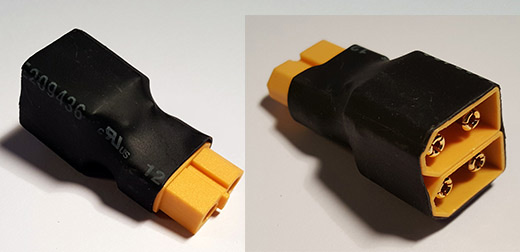 XT60 DUAL PLUG (2xHANN - 1xHUNN XT60)