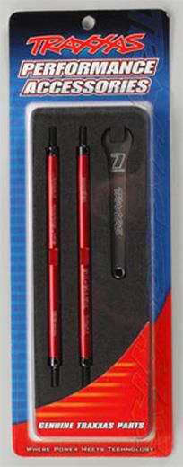 TURNBUCKLE RED REVO LIGHTWEIGHT ALUMINUM (2) - TRAXXAS