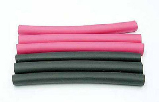 KRYMPESTRØMPE 15MM - 3 RØD/ 3 SORT - LENGDE 6.5CM