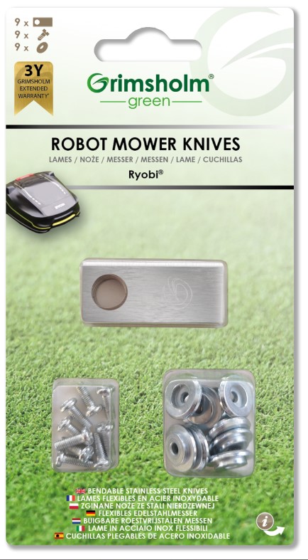KNIVER ROBOT RYOBI ROBOYAGI M/SKRUER OG SKIVER 9STK GRIMSHOLM - Bilde 1