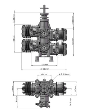 v02_D83A5902A75A6C934C259DAA1C752021.jpg DLE 120CC B4 BENSINMOTOR MED POTTE OG TENNING