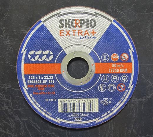 KAPPESKIVE STÅL 125 X 1,0 X 22 - METALYNX MAX 388482 NR-4