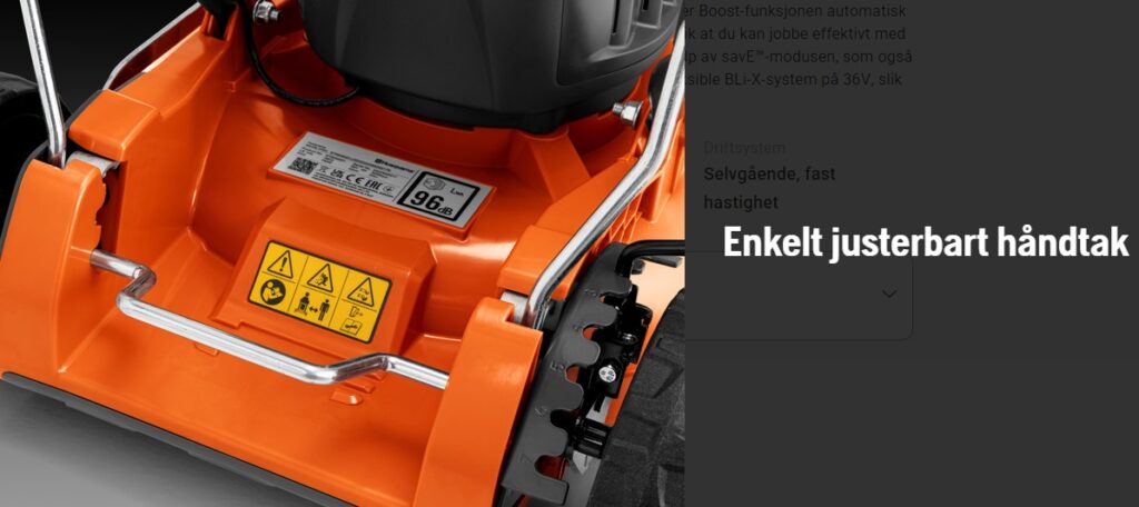 HUSQVARNA LB246PI U/BAT. OG LADER BIOKLIPPER SELVGÅENDE