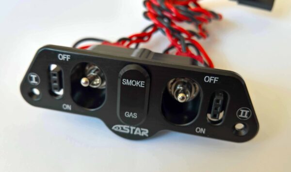 TWIN POWER SWITCH M / FUEL/SMOKE DOT (BLACK) 6STAR - Bilde 1