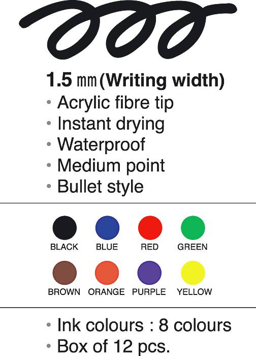 MERKEPENN / TUSJ ARTLINE 70 BLÅ - Bilde 2