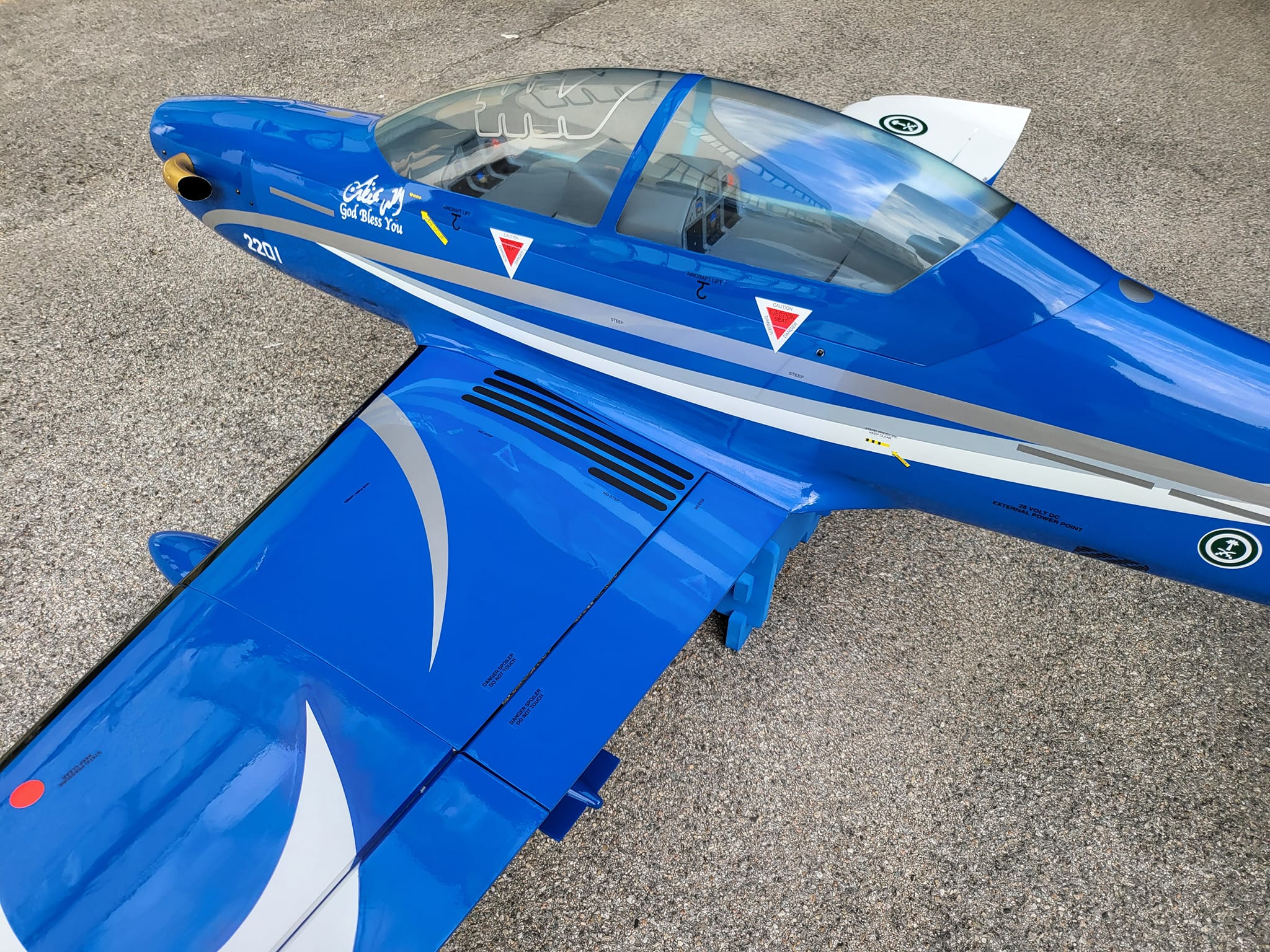 SEBART PILATUS PC-21 XL V2 BLUE W/LANDING GEAR - Bilde 4