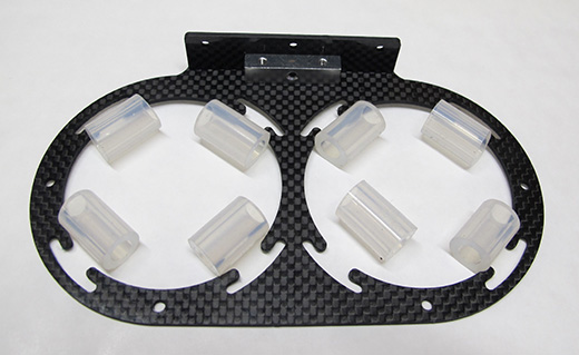55-65MM CARBON FIBER TWIN CANNISTER MOUNT
