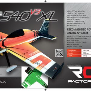 EDGE 540V3 XL ORANGE RC FACTORY