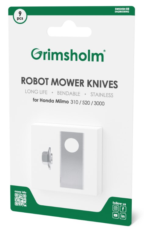 KNIVER ROBOT HONDA MIIMO 310/520/3000 9STK 72515-VP7-C50 M/SKRUER GRIMSHOLM - Bilde 1