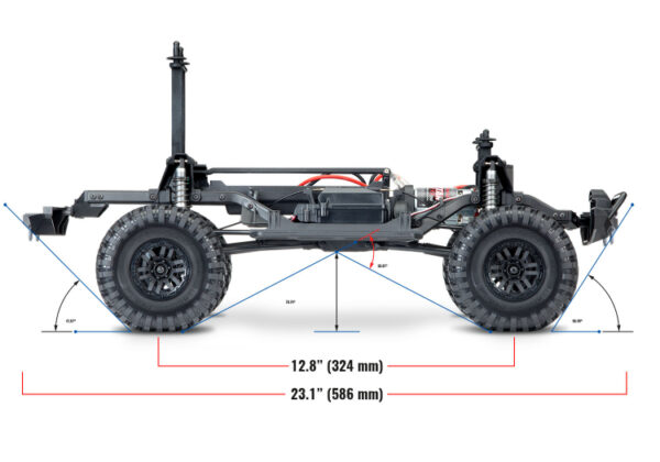 LAND ROVER DEFENDER SCALE & TRAIL 4WD RØD- TRAXXAS (TRX82256-4-RED) - Bilde 7