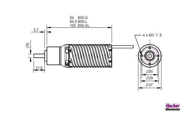 HACKER B50-9L COMPETITION 6,7:1 KV2430 - Bilde 2