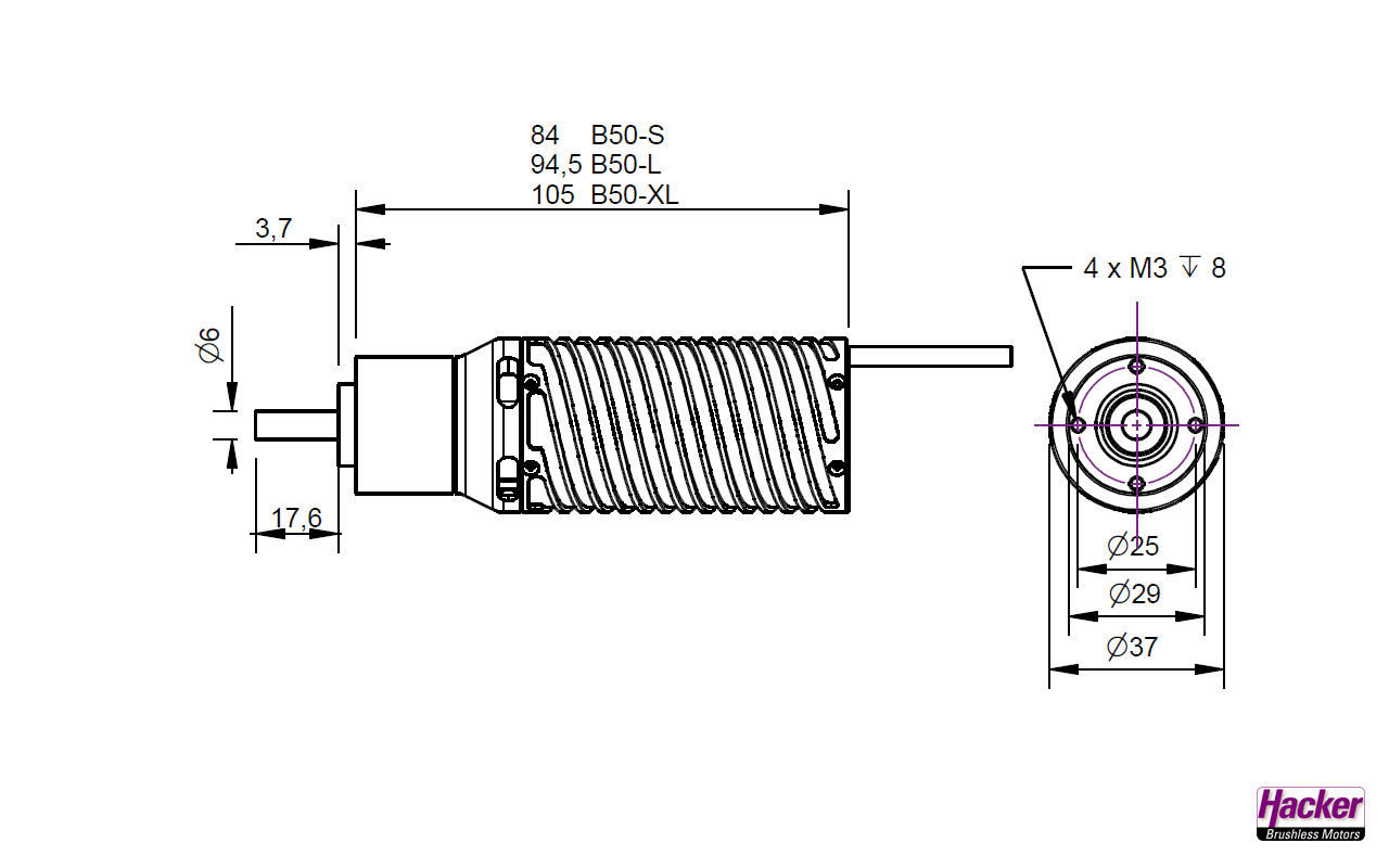 HACKER B50-9L COMPETITION 6,7:1 KV2430 - Bilde 2