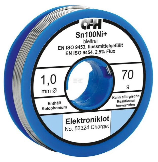 LODDETINN 1,0MM 70G BLYFRI M/FLUSS CFH