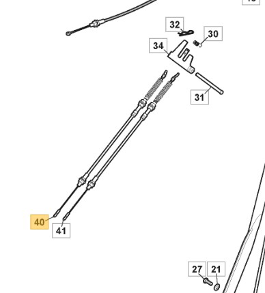 WIRE STIGA SNØFRES ST966 ST976T UTKASTER 383320001/0