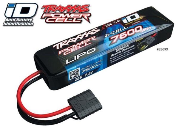TRAXXAS 7,4V 7600MAH 2S M/TRX-PLUGG - Bilde 1