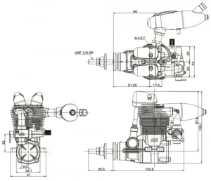 OS3AY00_3 OS MAX FS-64V 4-STROKE ENGINE
